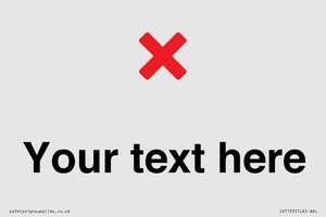 Custom plain background, red cross sign